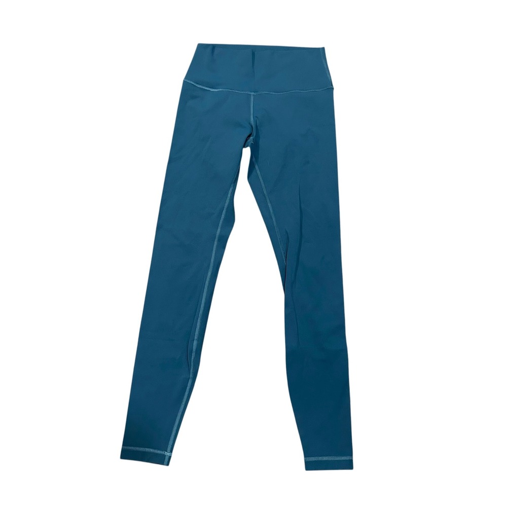 Lululemon Womens Train High Rise Blue Leggings Size 6 LW5CTSS